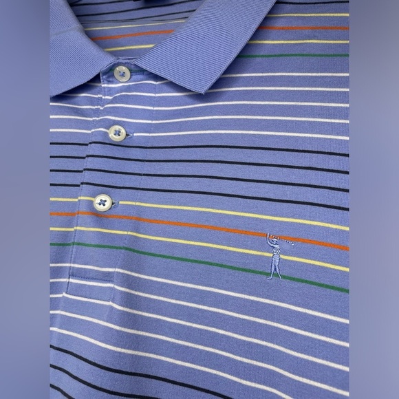 Cremieux Golf Blue Label Multi-Stripe Classic Fit Jersey Short Sleeve Polo Shirt - Picture 2 of 7